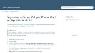
                            6. Impostare un'icona iOS per iPhone e iPad e ... - Wix Help Center