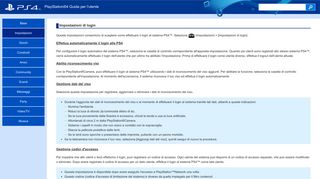 
                            6. Impostazioni di login | PlayStation®4 Guida per l'utente