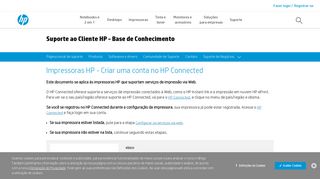 
                            4. Impressoras HP - Criar uma conta no HP Connected | Suporte ao ...