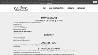 
                            5. Impressum - activa-bueros Webseite! - activa lebendige Büroeinrichtung