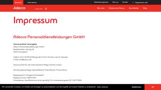 
                            4. Impressum | Adecco Personaldienstleistungen GmbH