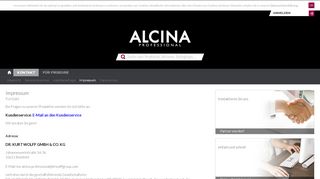 
                            6. Impressum - ALCINA Professional