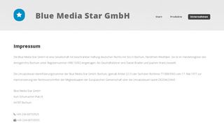 
                            2. Impressum | Blue Media Star