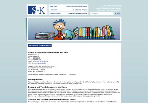 
                            13. Impressum / Datenschutz - SK-Verlag