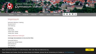 
                            4. Impressum - Gymnasium Marianum Warburg