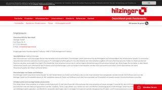 
                            9. Impressum | hilzinger GmbH