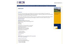 
                            6. Impressum - INEOS Köln GmbH