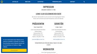 
                            9. Impressum - Lions Club Gelsenkirchen-Buer