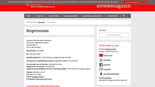 
                            6. Impressum - onlinemagazin der Sparkasse Bad Hersfeld-Rotenburg
