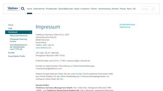 
                            3. Impressum | Telefónica Deutschland