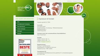 
                            5. Impressum und Kontakt ::SERVICE94.org