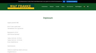 
                            10. Impressum – W & F Franke