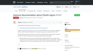 
                            9. Improve documentation about OAuth logins · Issue #1047 · ...