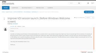 
                            9. Improve VDI session launch ( Before Windows Welcome screen ...