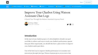 
                            7. Improve Your Chatbot Using Watson Assistant Chat Logs - Chatbots Life