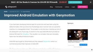 
                            5. Improved Android Emulation with Genymotion - SitePoint