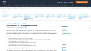 
                            11. Improved AWS IoT Management Console | The Internet of Things on ...