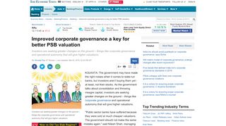
                            10. Improved corporate governance a key for better PSB valuation - The ...