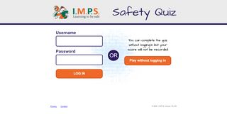 
                            7. IMPS Safety Quiz: Log in