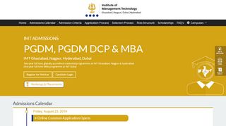 
                            8. IMT Admissions for PGDM, PGDM DCP & MBA - IMT Ghaziabad