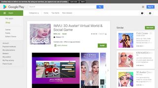 
                            9. IMVU - App com Avatar 3D – Apps no Google Play