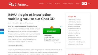 
                            5. IMVU : login et inscription mobile gratuite sur Chat 3D