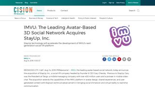 
                            10. IMVU: The Leading Avatar-Based 3D Social Network Acquires StayUp ...