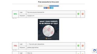 
                            11. imvu.com - free accounts, logins and passwords