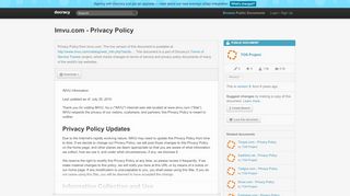 
                            11. Imvu.com - Privacy Policy - Docracy