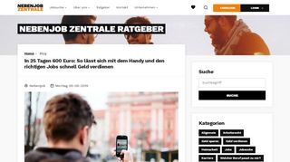 
                            10. In 25 Tagen 600 Euro | NEBENJOB-ZENTRALE