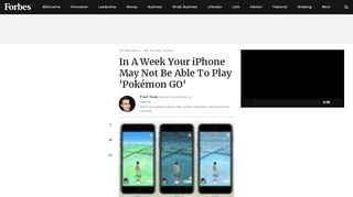 
                            13. In A Week Your iPhone May Not Be Able To Play 'Pokémon GO'