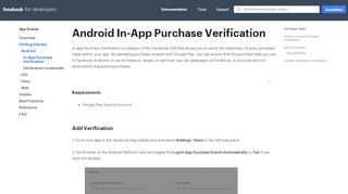 
                            11. In-App Purchase Verification - App Events - Facebook for Developers