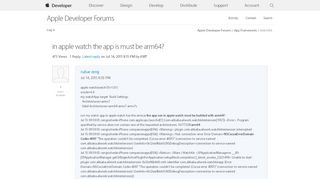 
                            12. in apple watch the app is must be arm64? |Apple Developer Forums