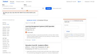 
                            12. In Blackboard Learning System Jobs, Employment | Indeed.com
