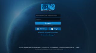 
                            2. In Blizzard-Account einloggen - Blizzard Entertainment