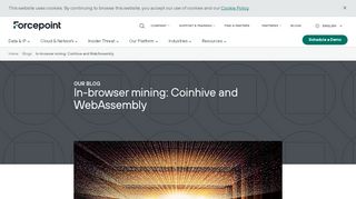 
                            6. In-browser mining: Coinhive and WebAssembly | Forcepoint