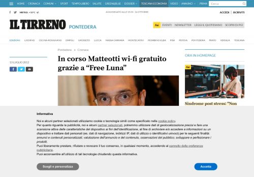 
                            11. In corso Matteotti wi-fi gratuito grazie a “Free Luna” - Cronaca - il Tirreno