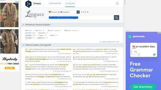 
                            10. in deinen Account einloggen - Englisch-Übersetzung – Linguee ...