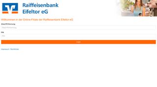
                            2. in der Online-Filiale der Raiffeisenbank Eifeltor eG