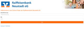 
                            4. in der Online-Filiale der Raiffeisenbank Neustadt eG