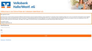
                            8. in der Online-Filiale der Volksbank Halle/Westf. eG