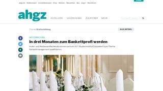 
                            13. In drei Monaten zum Bankettprofi werden - Allgemeine Hotel- und ...