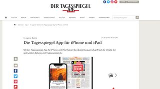 
                            5. In eigener Sache: Die Tagesspiegel App für iPhone und iPad - App ...