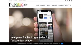 
                            8. In eigener Sache: Login in der App funktioniert wieder - Hueblog.de