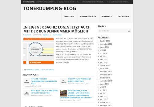 
                            2. In eigener Sache: Login jetzt auch mit der ... - Tonerdumping