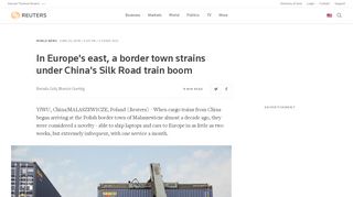 
                            8. In Europe's east, a border town strains under China's Silk Road train ...
