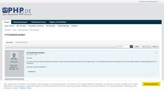 
                            7. in Facebook posten - php.de