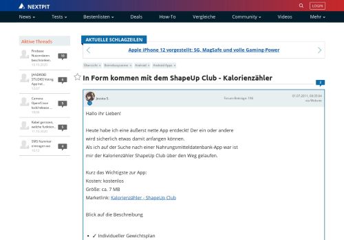 
                            5. In Form kommen mit dem ShapeUp Club - Kalorienzähler | AndroidPIT ...