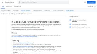 
                            7. In Google Ads für Google Partner registrieren - Google Ads-Hilfe