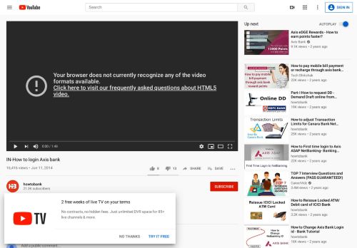 
                            8. IN-How to login Axis bank - YouTube